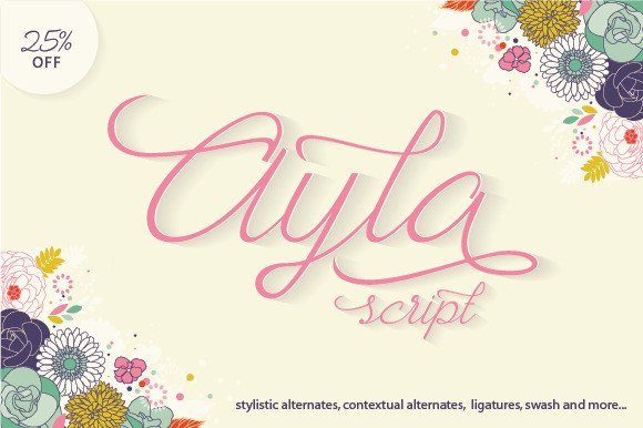 Ayla Font: A Cute Script Typeface for Crafters