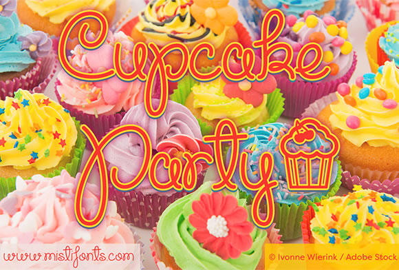 Cupcake Party Font: Sweet Script for Handmade Labels