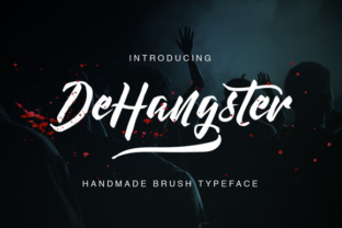DeHangster Typeface: A Hand Brush Script for Editorial Design