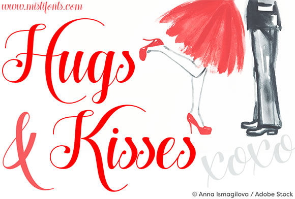 Hugs and Kisses Font: Elegant Script for Editorial Design
