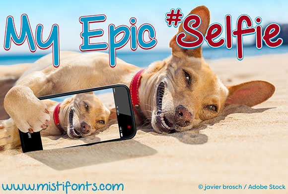 My Epic Selfie Font for Editorial Design
